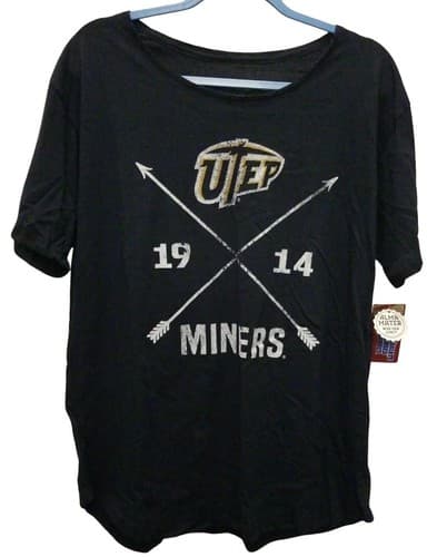 UTEP Miners T-Shirt Size L Black Graphic Arrows 1914 University of Texas El Paso — utep fan gear