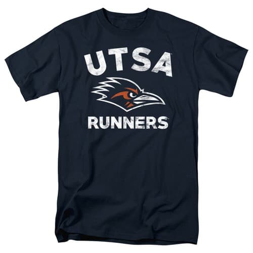 UTSA Adult T-Shirt Roadrunners Logo, Navy, S-5XL — utsa fan gear