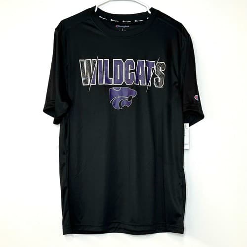 KANSAS STATE WILDCATS - NCAA | Mens S/s Poly T- Shirt | Color: Black | Champion — kansas-state fan gear