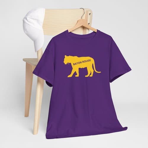 LSU Tiger Baton Rouge Silhouette Shirt I LSU Game Day Tee I LSU Football Shirt — lsu fan gear