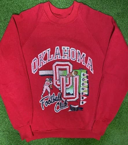 80s Oklahoma Sooners College Football Sweatshirt NCAA Crewneck — oklahoma fan gear