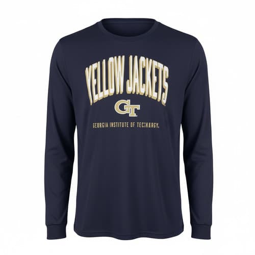 Georgia Tech Adult Long Sleeve Shirt Navy - SIZE L — georgia-tech fan gear