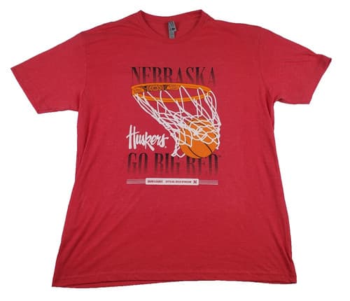 Nebraska Huskers Basketball T Shirt XL Red Bud Light March Madness Next Level — nebraska fan gear