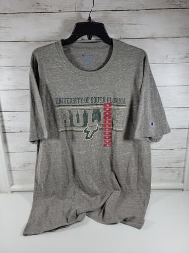 Champion USF Bulls T-Shirt XL Gray University of South Florida Graphic shirt NEW — south-florida fan gear