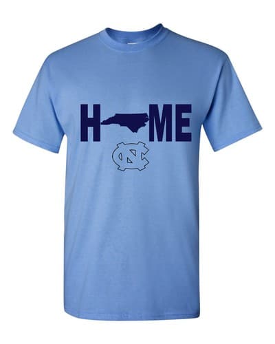  university of north carolina tar heels Home t-shirt New basketball football — north-carolina fan gear
