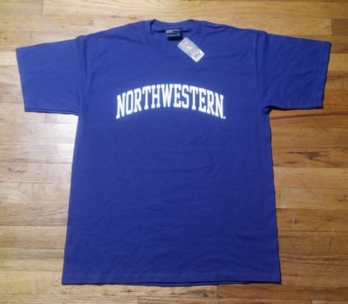 vintage Northwestern Wildcats t shirt L NEW NWT College football basketball — northwestern fan gear