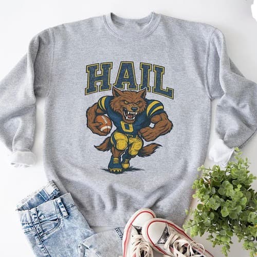 Vintage Michigan Wolverines Football Sweatshirt T-Shirt, Sweatshirt & Hoodie — michigan fan gear