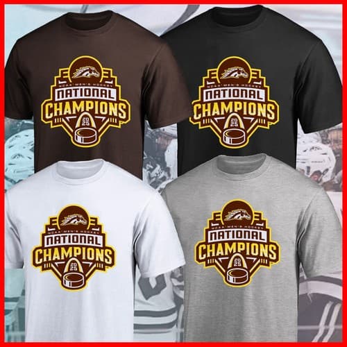 HOT!!! 2025 Western Michigan Broncos Men's Ice Hockey National Champions T Shirt — western-michigan fan gear