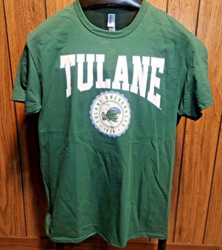 Tulane Green Wave shirt new NWT Jerzees medium short sleeve — tulane fan gear