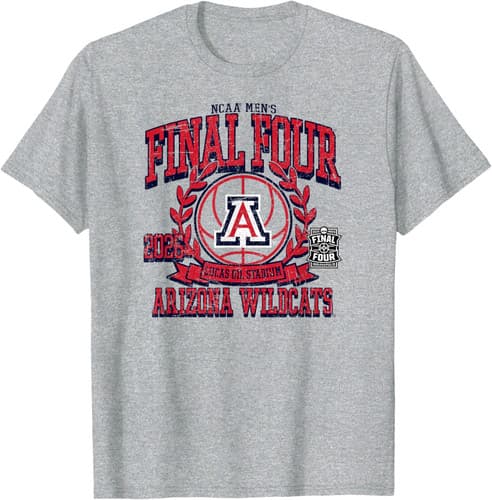 Arizona Wildcats Final Four 2026 Men's Basketball Retro T-Shirt — arizona fan gear