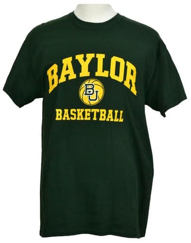 NCAA Baylor Basketball T-shirt Bears Graphic Tee Forest Green Cotton NWT — baylor fan gear