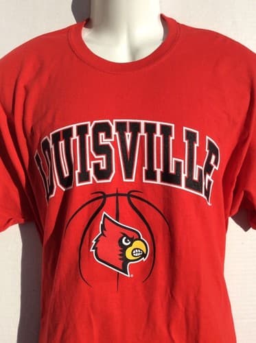 NCAA University LOUISVILLE CARDINALS BASKETBALL red T-Shirt NWT NEW sz XL — louisville fan gear