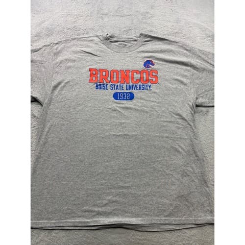 Captivating Boise State University Broncos T-Shirt Mens 2XL Gray Graphic Tee BSU — boise-state fan gear