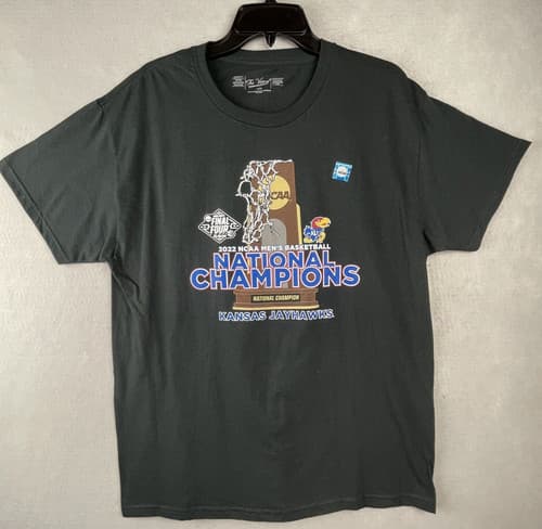 Kansas Jayhawks T Shirt 2022 NCAA Men s Basketball National Champions New — kansas fan gear