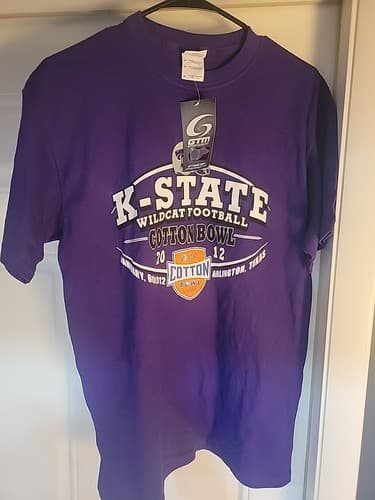 Gildan Kansas State Wildcats 2012 Cotton Bowl T-Shirt Bew With Tags — kansas-state fan gear