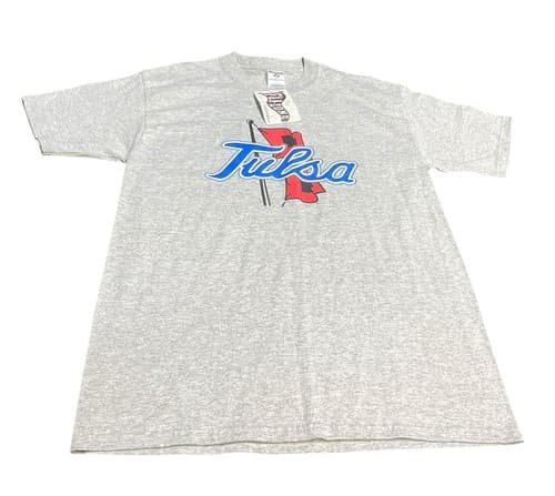 Vintage Y2K 2000’s TULSA Golden Hurricane T Shirt TU Tee Size Large NEW — tulsa fan gear