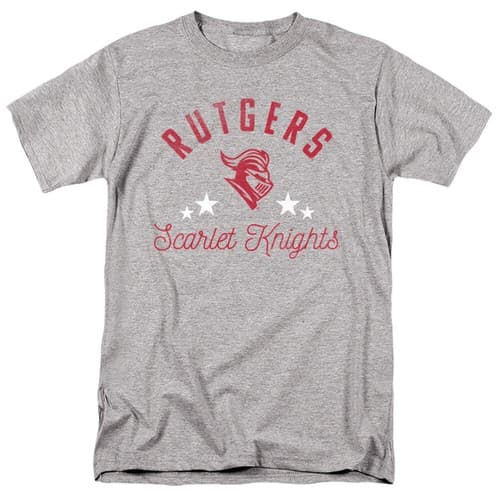 Rutgers University Adult T-Shirt Scarlet Knights, Athletic Heather, S-5XL — rutgers fan gear