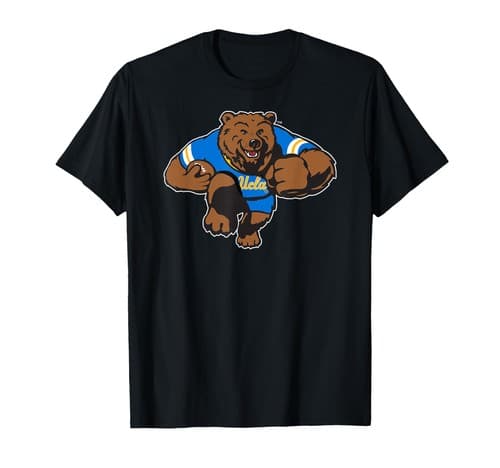 UCLA Bruins Football Mascot Black Officially Licensed T-Shirt — ucla fan gear