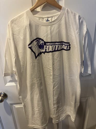New Vintage Northwestern Wildcats Tshirt Size XL Football Adidas College NCAA — northwestern fan gear