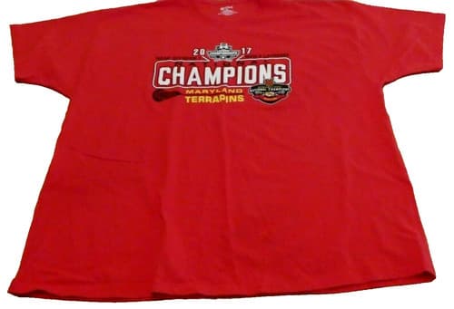 Maryland Terps 2017 NCAA Men's Lacrosse National Champions XXXL Red T-shirt — maryland fan gear