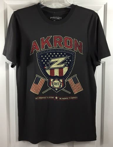 Akron Zips T-Shirt Mens Small Gray Cotton Colosseum OHT Operation Hat Trick — akron fan gear