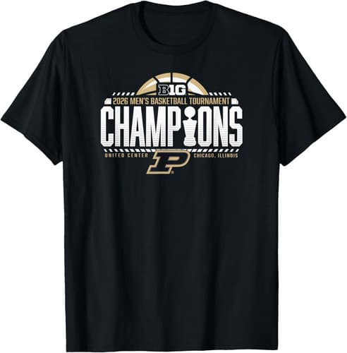 Purdue Boilermakers Men's Basketball Big Ten Champs 2026 T-Shirt — purdue fan gear