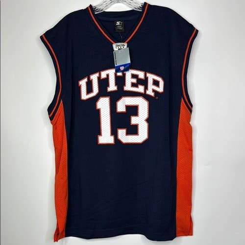 UTEP Miners Starter #13 Blue Orange Jersey NWT Size XL — utep fan gear