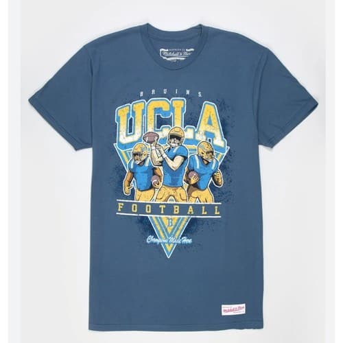 Mitchell & Ness UCLA Bruins Football Graphic T-Shirt Mens Small — ucla fan gear