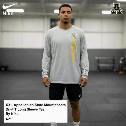 XXL Appalachian State Mountaineers Dri-FIT Long Sleeve Tee — app-state fan gear