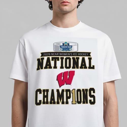 Wisconsin Badgers Women's Ice Hockey 2026 National Champions Locker Room T-Shirt — wisconsin fan gear