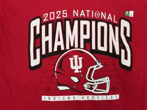 Indiana Hoosiers 🏈 FOOTBALL 2025 National Champions Perfect Season sz L NWT #2 — indiana fan gear