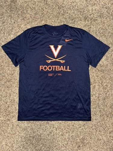 Virginia Cavaliers Nike Team Football Legend T-Shirt - Heathered Navy — virginia fan gear