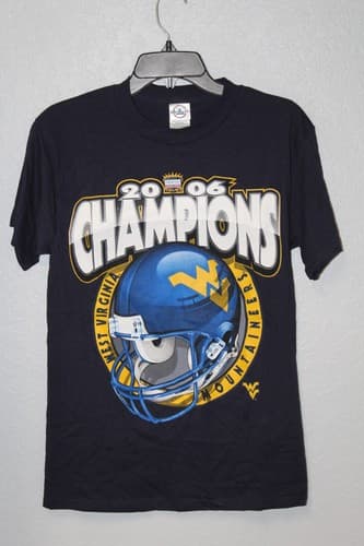 NEW Vintage WVU West Virginia Mountaineers 2006 Sugar Bowl T Shirt Men SMALL — west-virginia fan gear