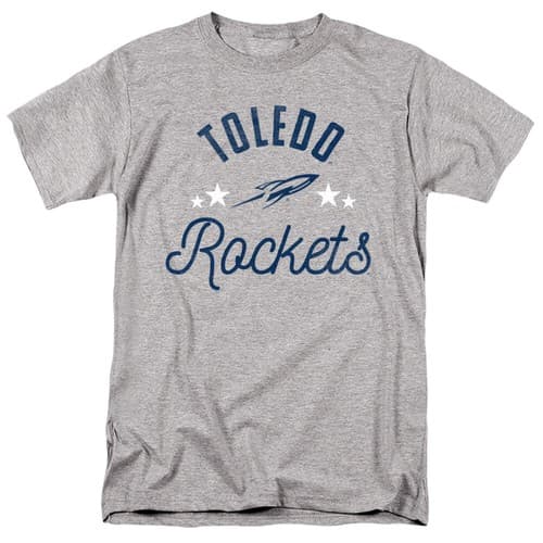 University of Toledo Adult T-Shirt Rockets, Athletic Heather, S-5XL — toledo fan gear