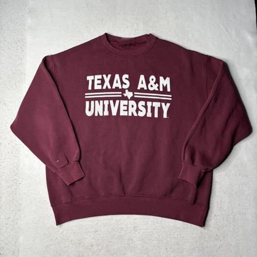 Vintage Texas A&M University Crewneck Sweatshirt Gildan Unisex — texas-am fan gear