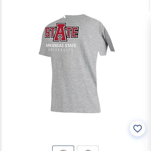 NWT Adidas Men's Arkansas State Red Wolves Short Sleeve T-Shirt — arkansas-state fan gear