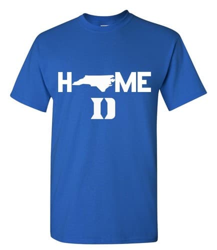 Duke University Blue Devils Home T-Shirt New basketball football  — duke fan gear