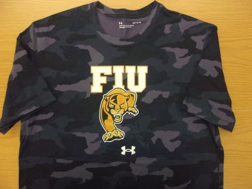 Under Armour NCAA FIU Florida International Panthers Camo Training Shirt M ~NEW~ — fiu fan gear