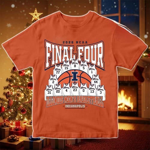Illinois Fighting Illini Men's Basketball 2026 NCAA Final Four T-Shirt — illinois fan gear