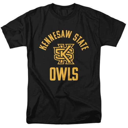 Kennesaw State University Adult T-Shirt Owls One Color, Black, S-5XL — kennesaw-state fan gear