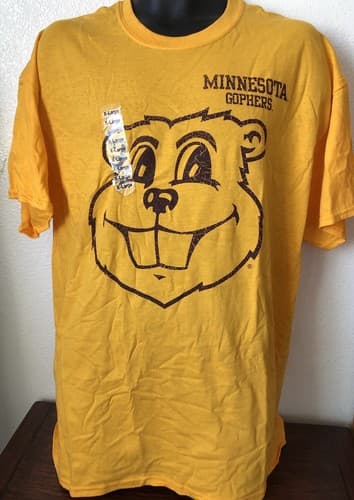 Official Vintage University Of Minnesota Golden Gophers Adult Unisex T-shirt XL — minnesota fan gear