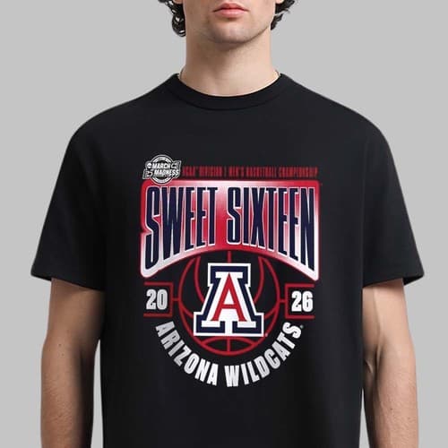 Arizona Wildcats Men’s Basketball 2026 NCAA March T-Shirt — arizona fan gear