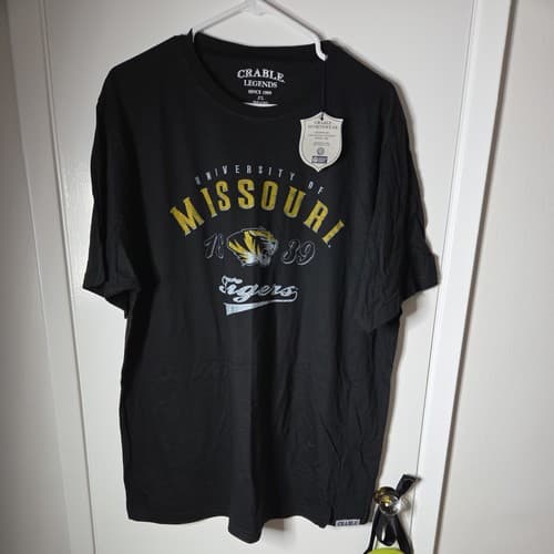New Missouri Tigers University Football Mens XL Black Tee Shirt. NWT  — missouri fan gear