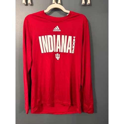Adidas Indiana IU Hoosiers Basketball DryFit Shirt Mens Large Red NWT Orig. $40 — indiana fan gear