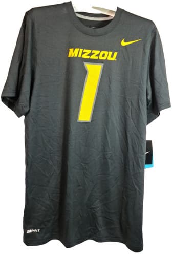 Nike Men's Missouri Tigers Legend Number Short-Sleeve T-Shirt BLACK - SMALL — missouri fan gear