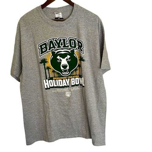 Baylor Bears NWT 2012 holiday bowl gray short sleeve, Men XL — baylor fan gear