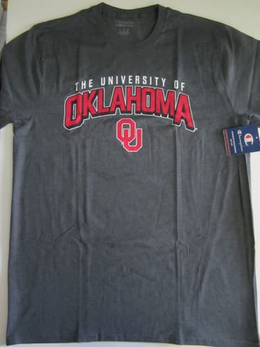 NCAA Oklahoma Sooners Champion T Shirt Large Gray New NWT — oklahoma fan gear