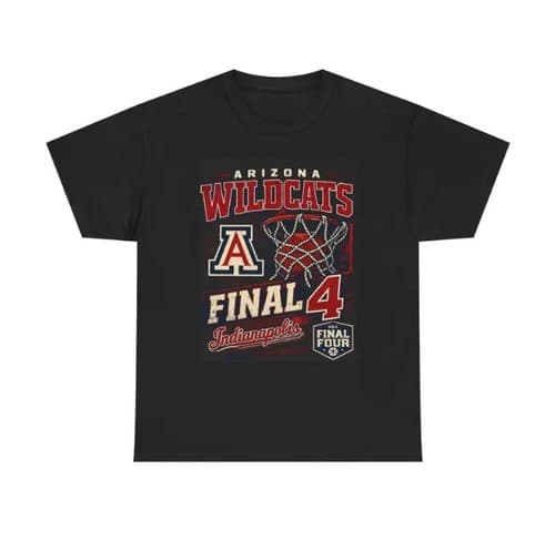 Arizona Wildcats Final Four 2026 Retro Basketball Fan Tee — arizona fan gear