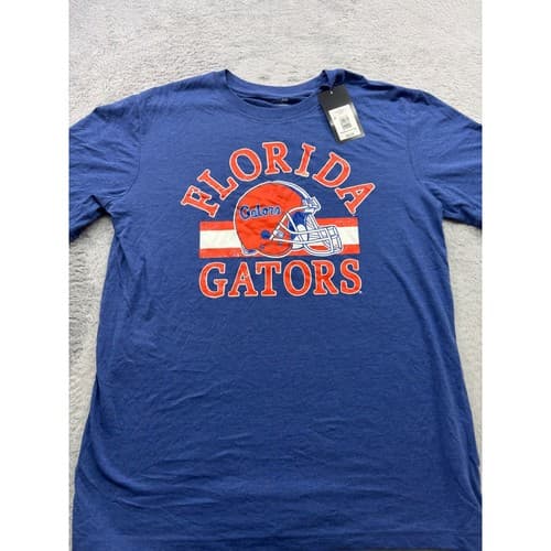 Florida Gators Men's Large Blue Short Sleeve T Shirt Football Helmet — florida fan gear