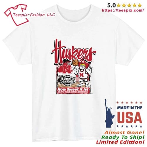 1st Ever Sweet Sixteen Cornhuskers Men’s Basketball Shirt — nebraska fan gear